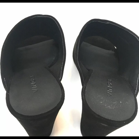 VINCE New ‘Heath’ Black Suede Leather High Heel Mule 7.5 NIB - Picture 6 of 9